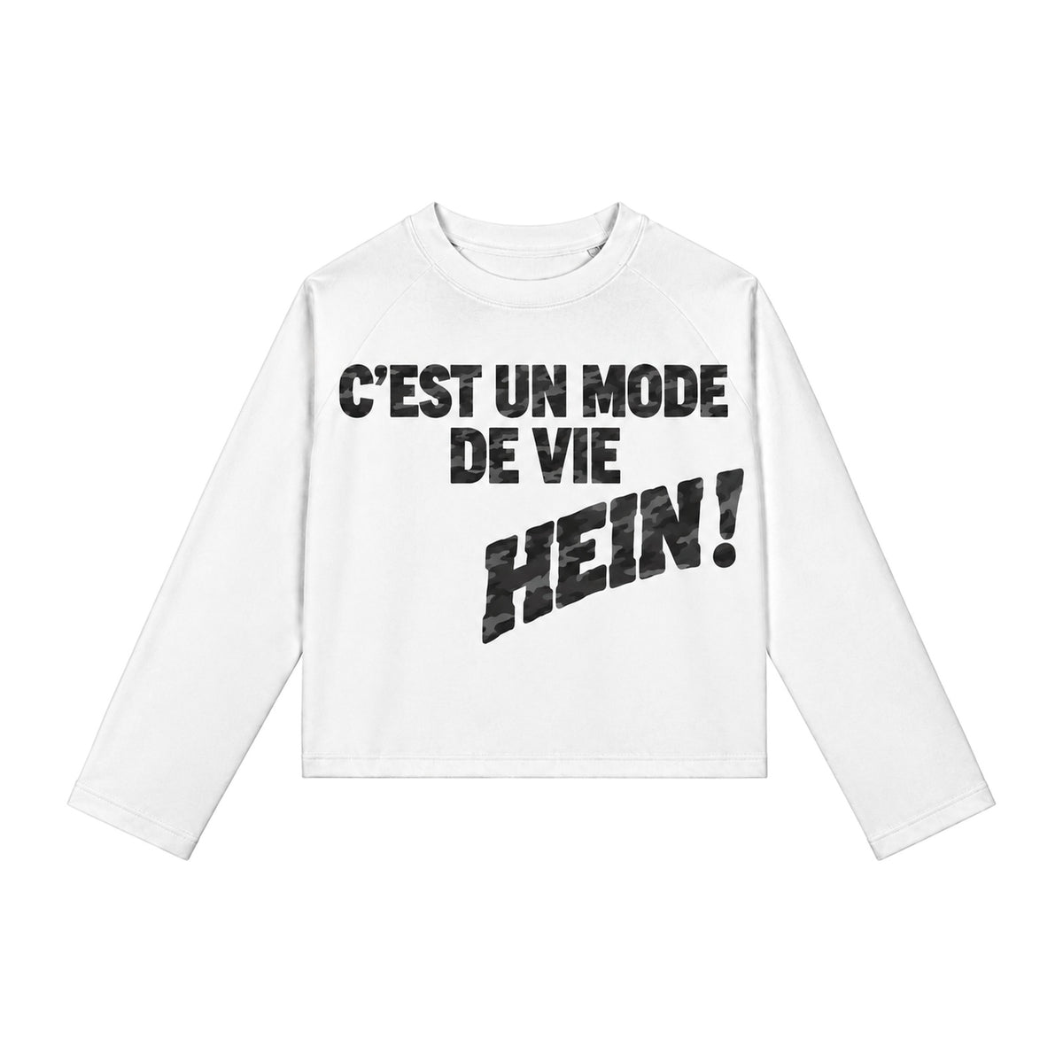 Longsleeve « Hein ! » Camo Gris – face